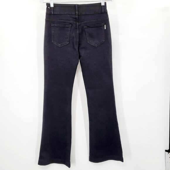 MH New Jeans Black Silver Rhinestone Embellished Flare Leg Jeans Women's Size 31 - Picture 2 of 7